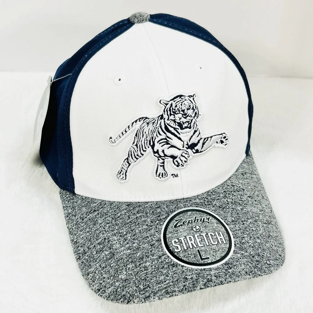 Zephyr Jackson State Tigers Tri-Color‎ Stretch Flex Hat Cap Large Blue NCAA